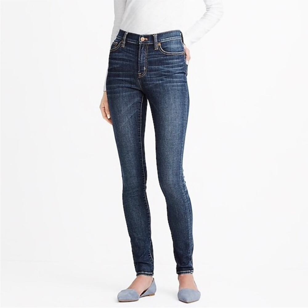 J Crew Stretch Classic Blue High Rise Skinny Jeans Size 25 Style G7357 Denim